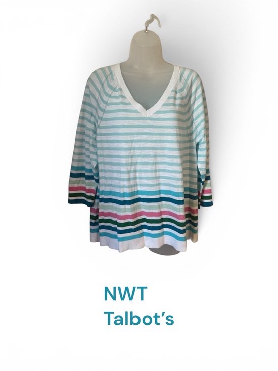 Talbots Sweaters - NWT  TALBOT'S S COTTON LIGHTWEIGHT V-NECK SWEATER   XLARGE     #13